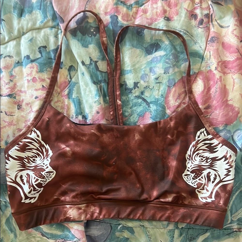Darc Sport Copper Wolf Print Sports Bra
